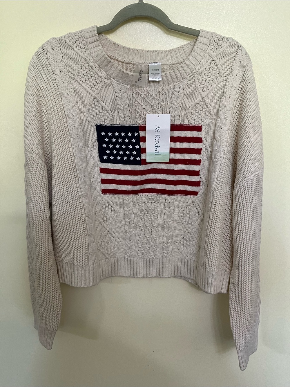 NEW Altar’d State AS Revival American USA Flag Sweater Size XL NWT - Picture 2 of 6